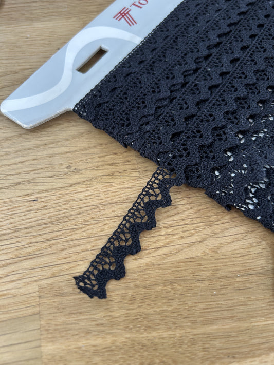 Black Lace Trim - 15mm