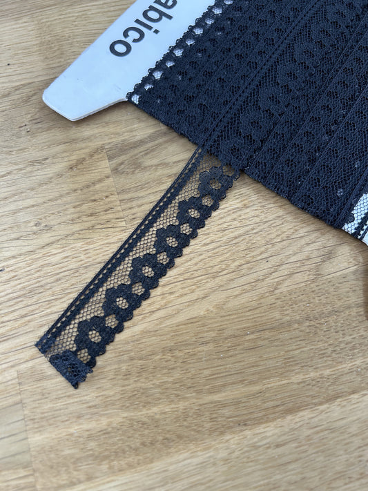 Black Lace Trim - 12mm