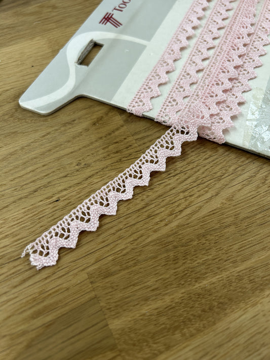Pale Pink Lace Trim - 15mm