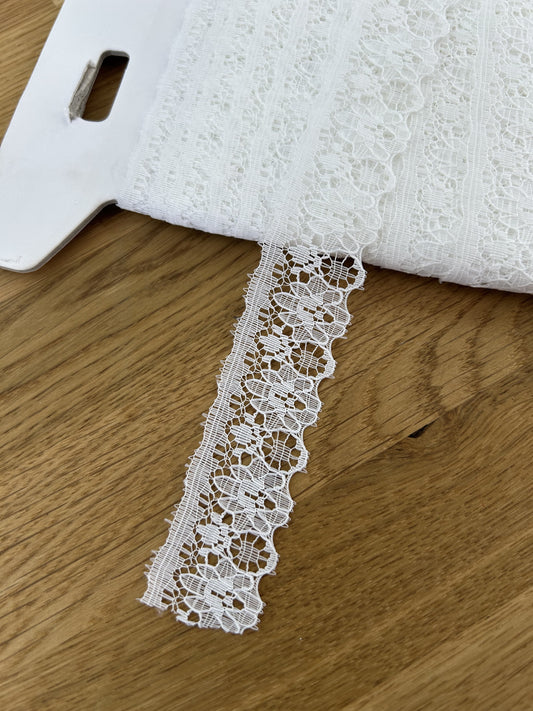 White Lace Trim - 25mm