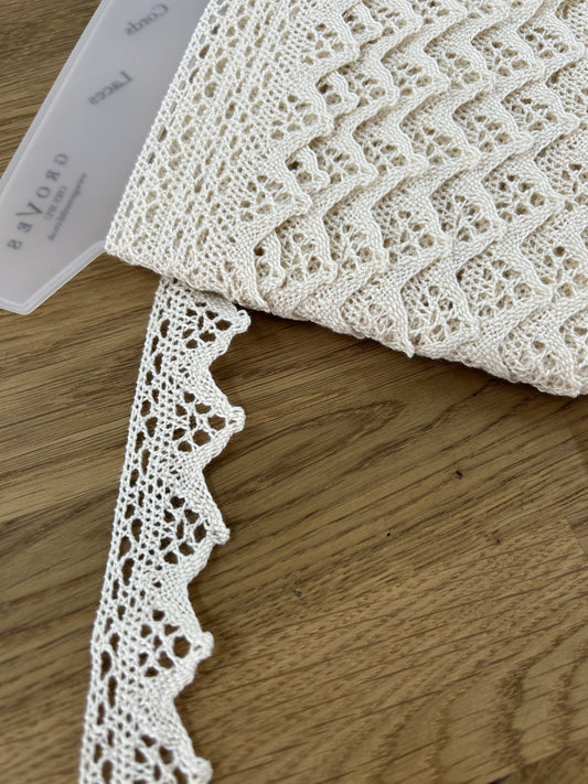 Cotton Lace Trim - 30mm - Natural