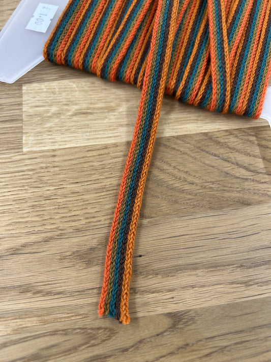Flat Knitted Trim - 10mm - Autumn/Multi
