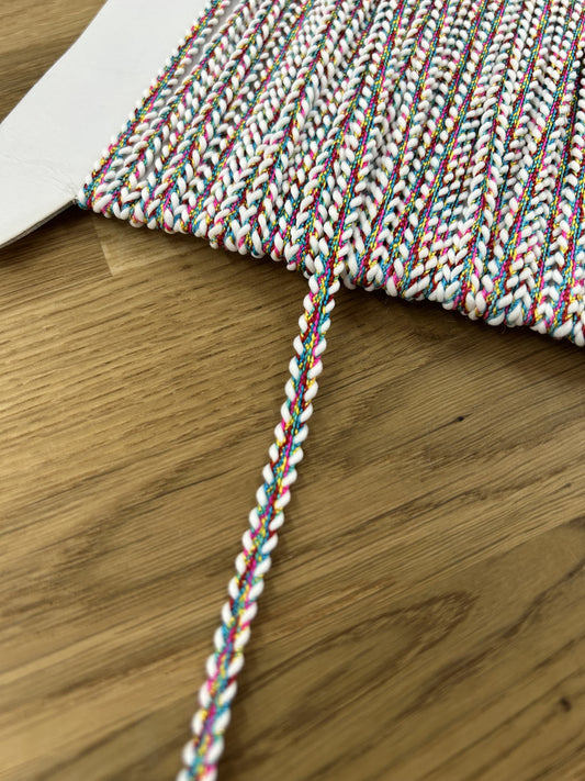 Russia Braid Trim - 5mm - Multi/White