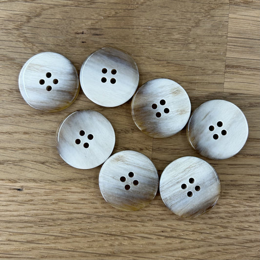 4 Hole Button - 23mm - Brown/Beige