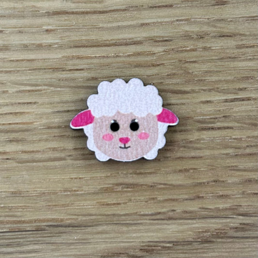 2 Hole Button - 18mm - Wooden - Sheep