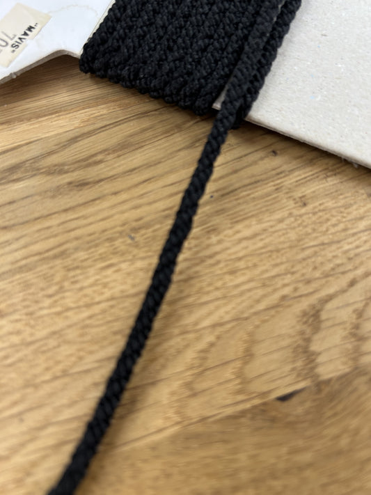 Cord Trim - Cotton - 3mm - Black