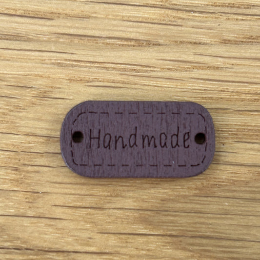 HANDMADE TAG - 25mm x 11mm - Brown