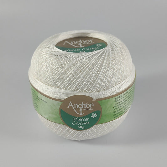 Mercer Crochet Cotton No 60 - 50g - Colour 0001