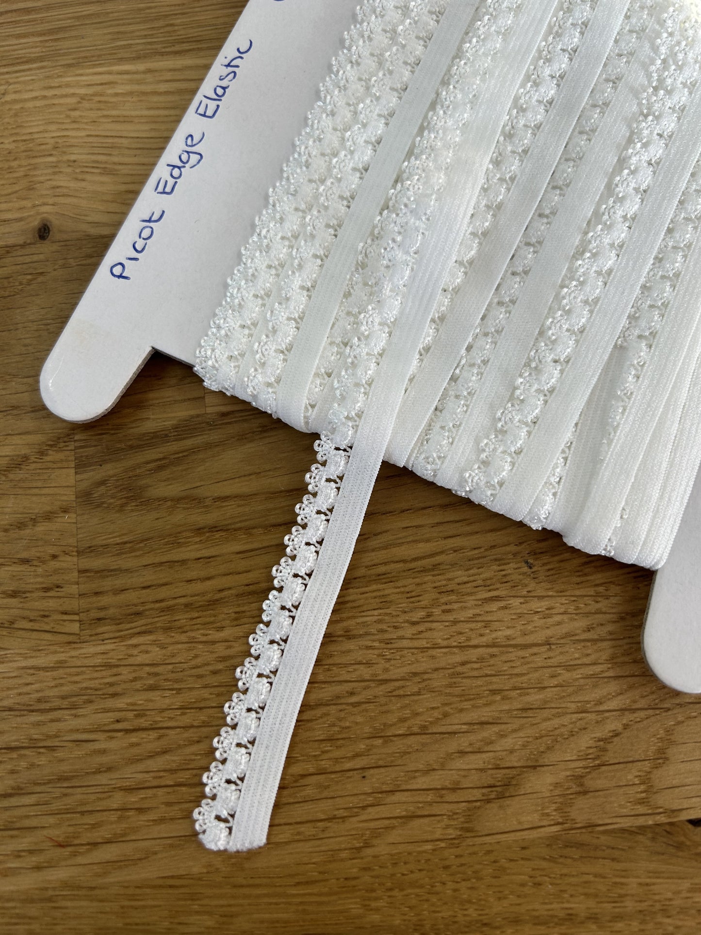 Picot Edged Lingerie Elastic - 11mm - White