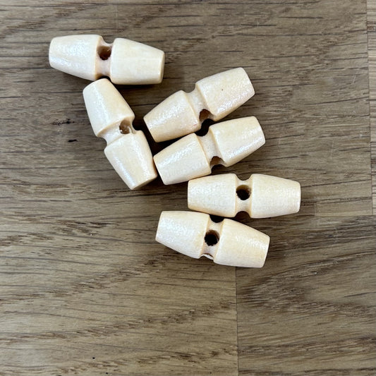 1 Hole - Traditional Wooden Toggle - 20mm