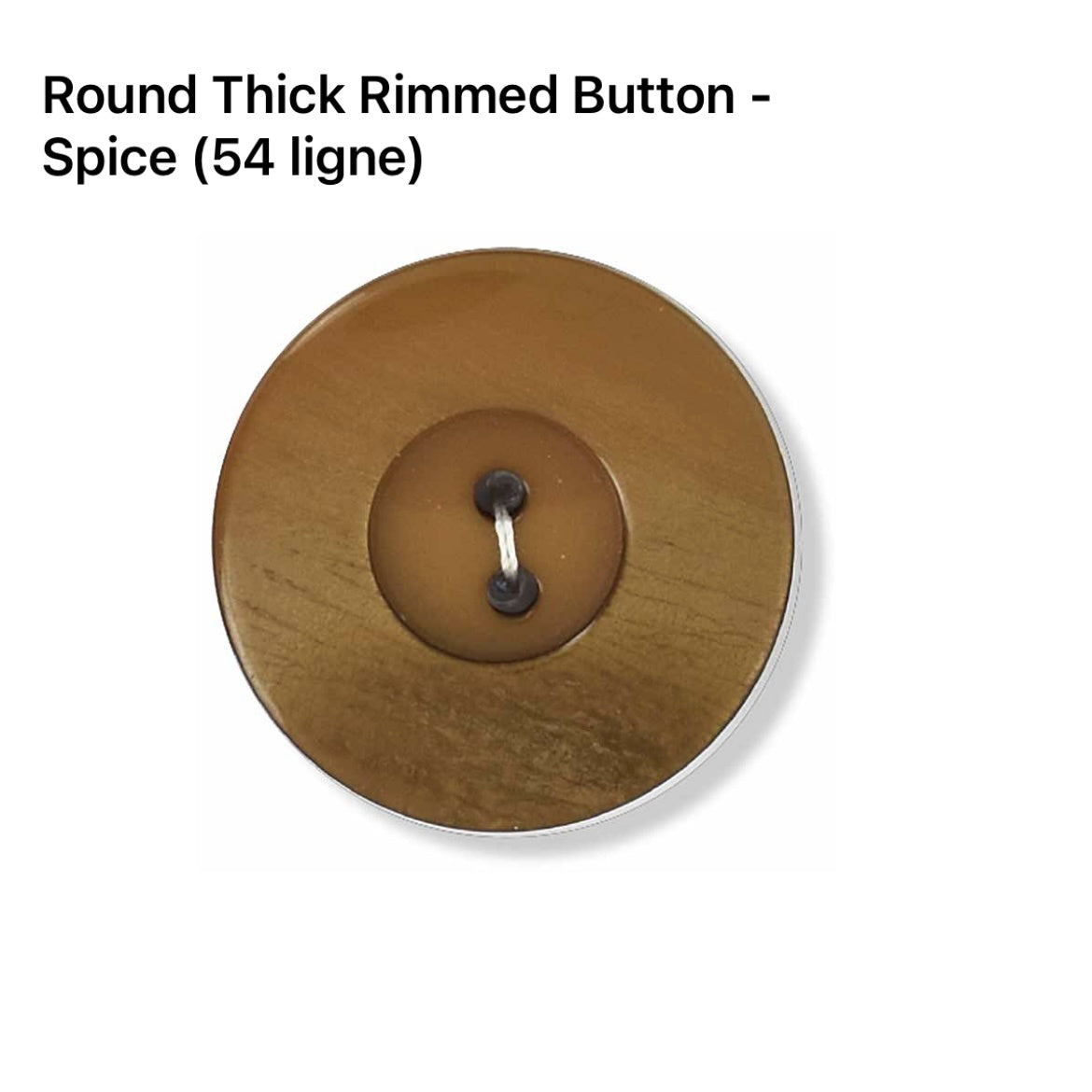 2 Hole Button - 35mm - Spice