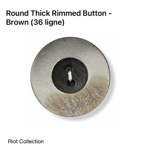 2 Hole Button - 23mm - Brown/Grey
