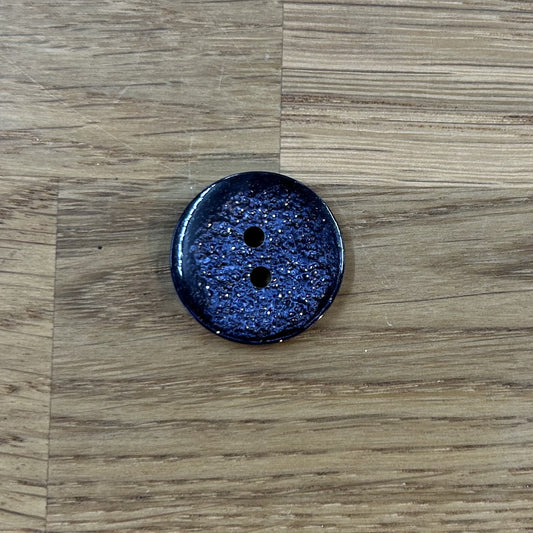 2 Hole Button - 20mm - Navy Sparkle