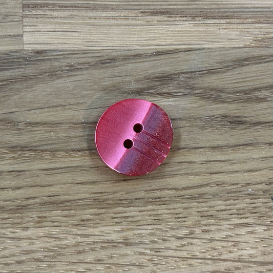 2 Hole Button - 18mm - Red