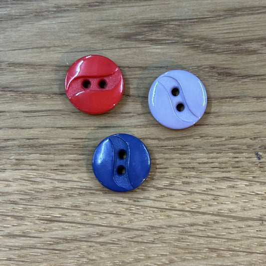 2 Hole Button - 13mm - 3 Colours Available