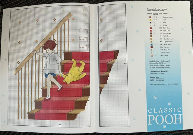 Counted Cross Stitch Chart - Classic Pooh - DS26 Bump, Bump