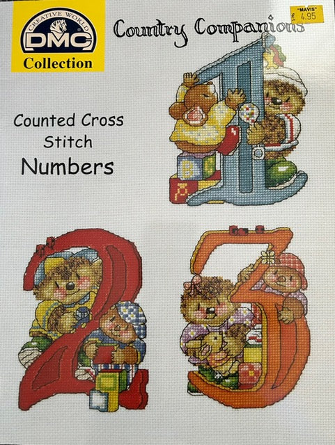 Counted Cross Stitch Chart Book - Country Companions - NUMBERS