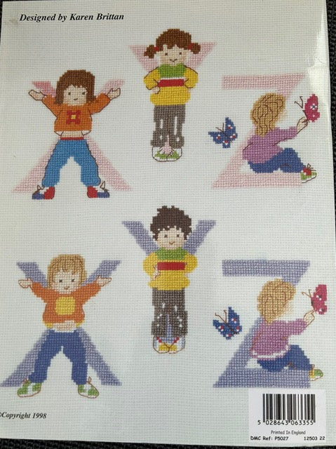 Counted Cross Stitch Chart Book - 'Young Uns' ALPHABET BOOK