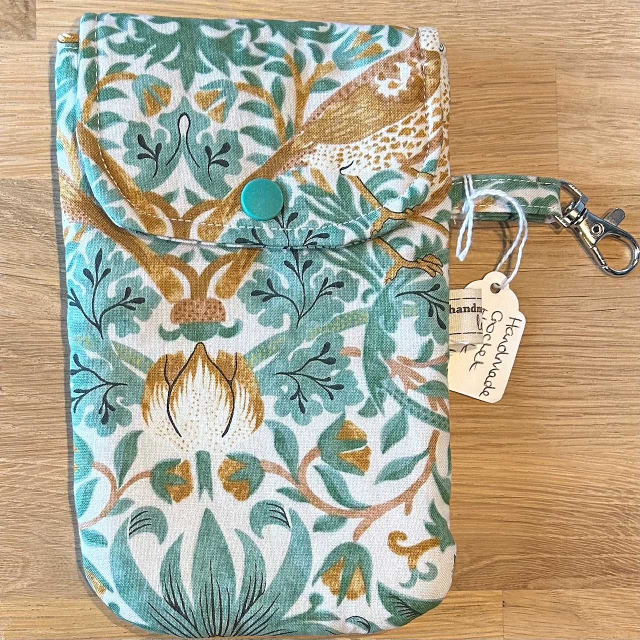Handmade Fabric Pouch - William Morris - Strawberry Thief (Small)