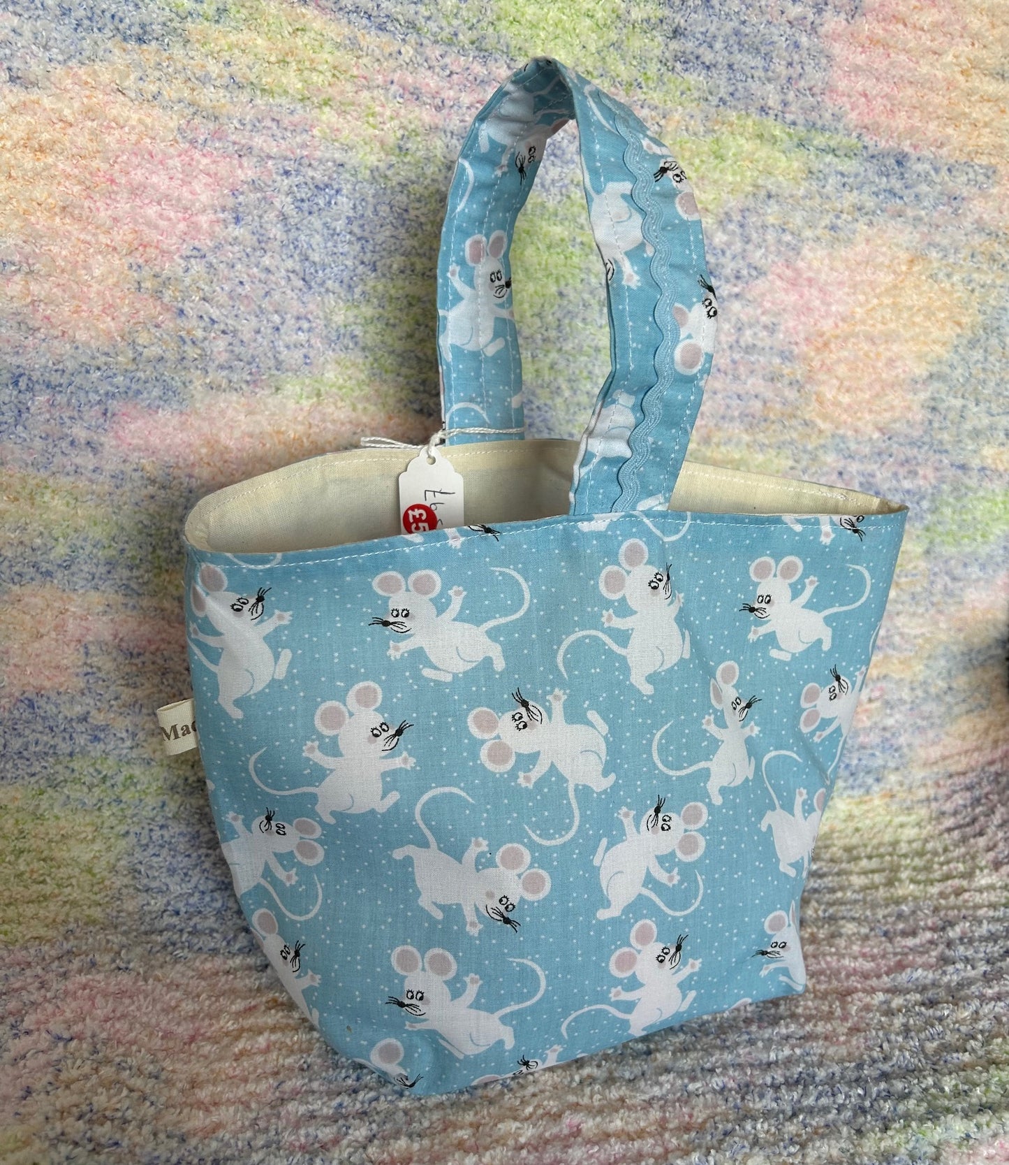 Handmade Bucket Bag - Mice