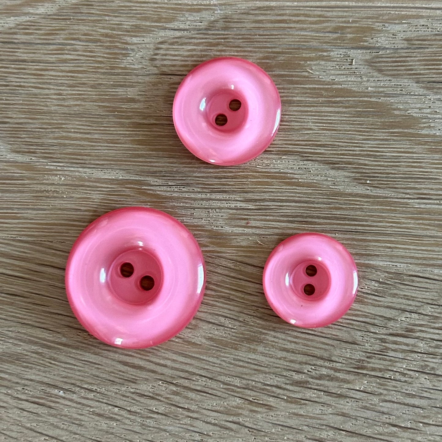 2 Hole Button - Coral - 3 Sizes Available
