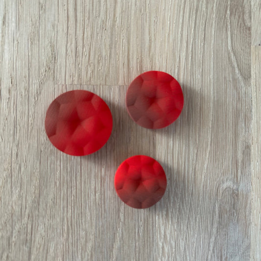 Button with Shank - Shaded Red - 3 Sizes Available