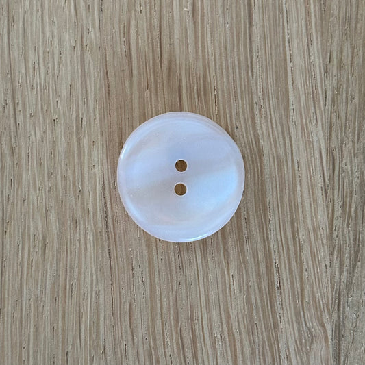 2 Hole Button - 23mm - Iridescent Ivory