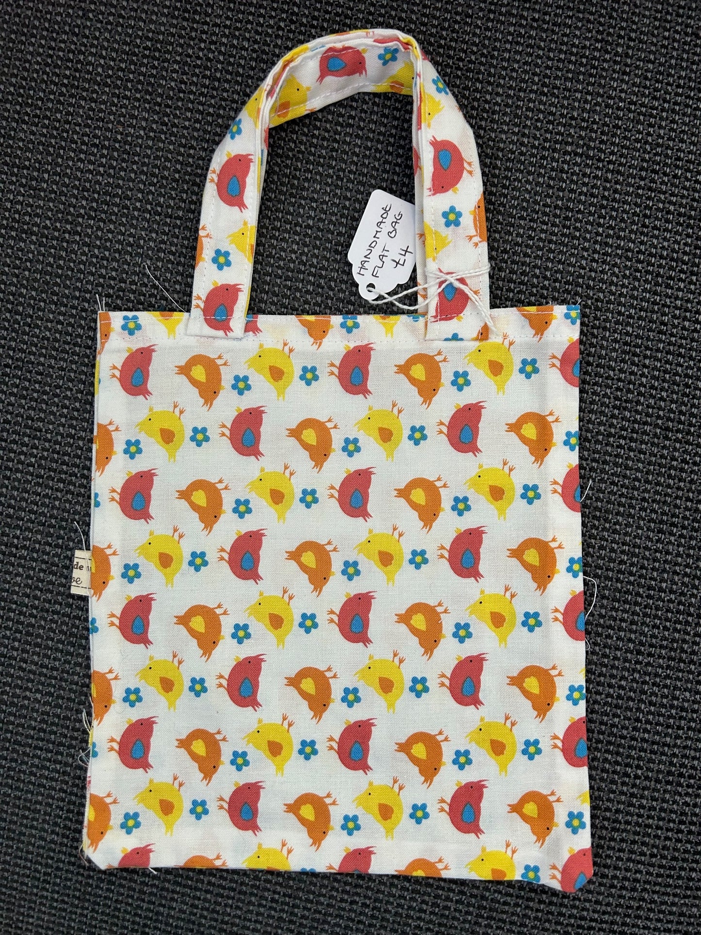 Handmade Flat Mini Bag - Chicks