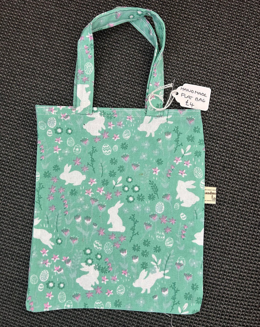 Handmade Flat Mini Bag -Floral Bunny