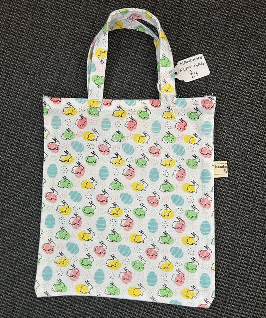Handmade Flat Mini Bag - Bunny & Eggs