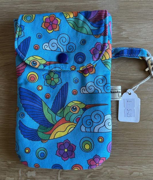 Handmade Fabric Pouch - Tropical Birds