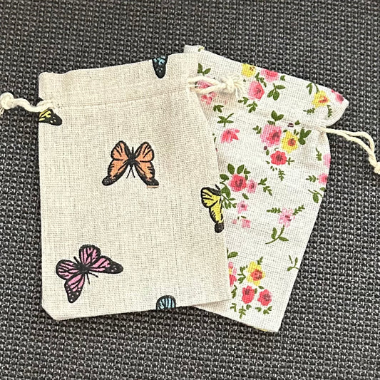 Drawstring Linen Gift Bag - 14cm x 10cm