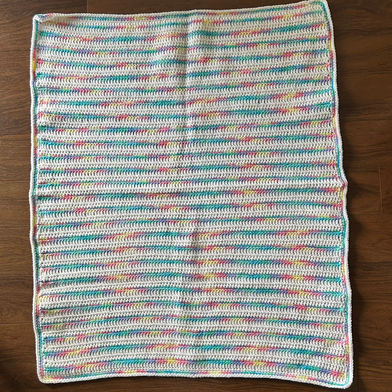Hand Crocheted - Baby Blanket - Multi/Sparkle