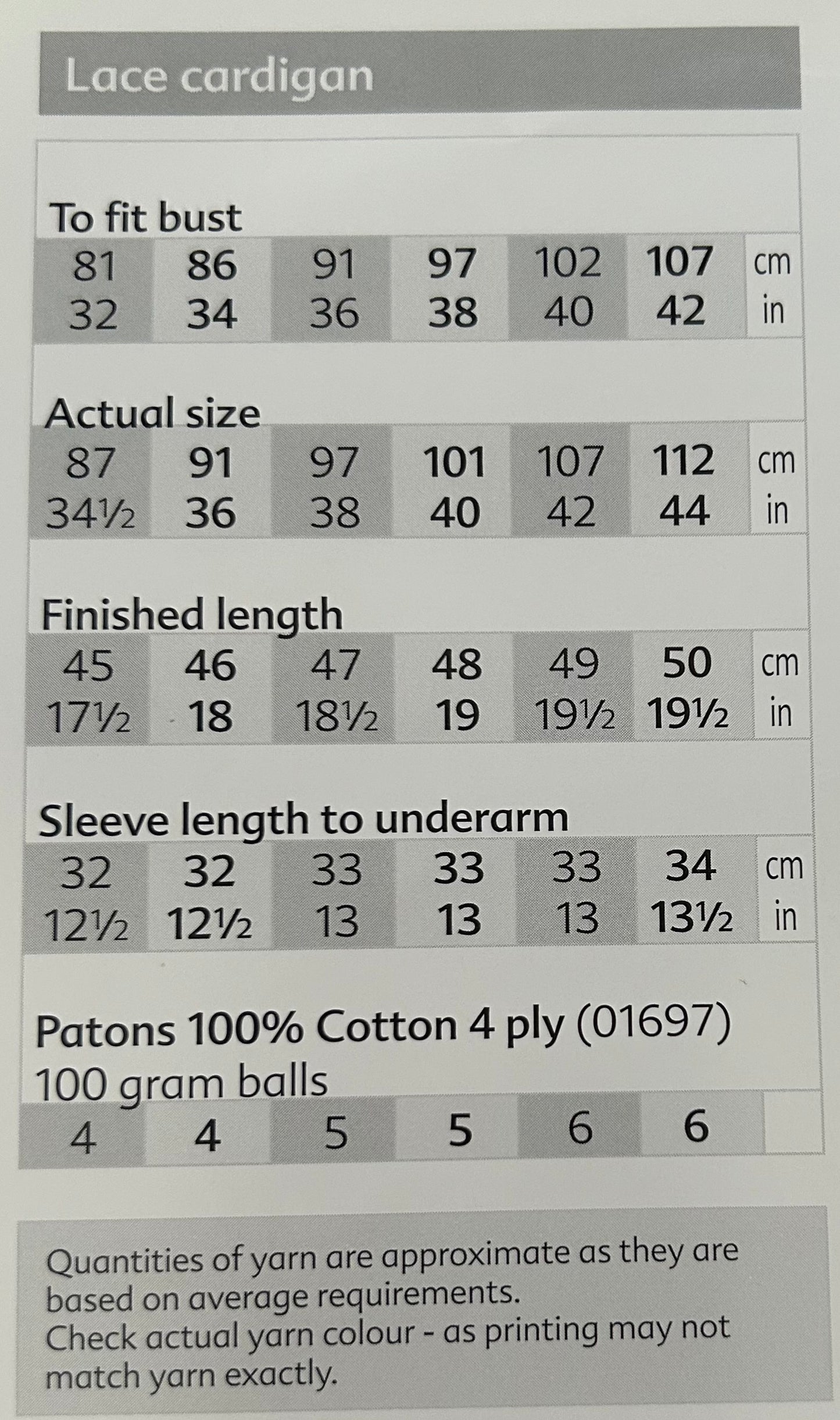 Knitting Pattern 3593 - Cardigan in Cotton 4 Ply