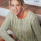 Knitting Pattern 2798 - Lace & Cable Cardigan in Cotton 4 Ply