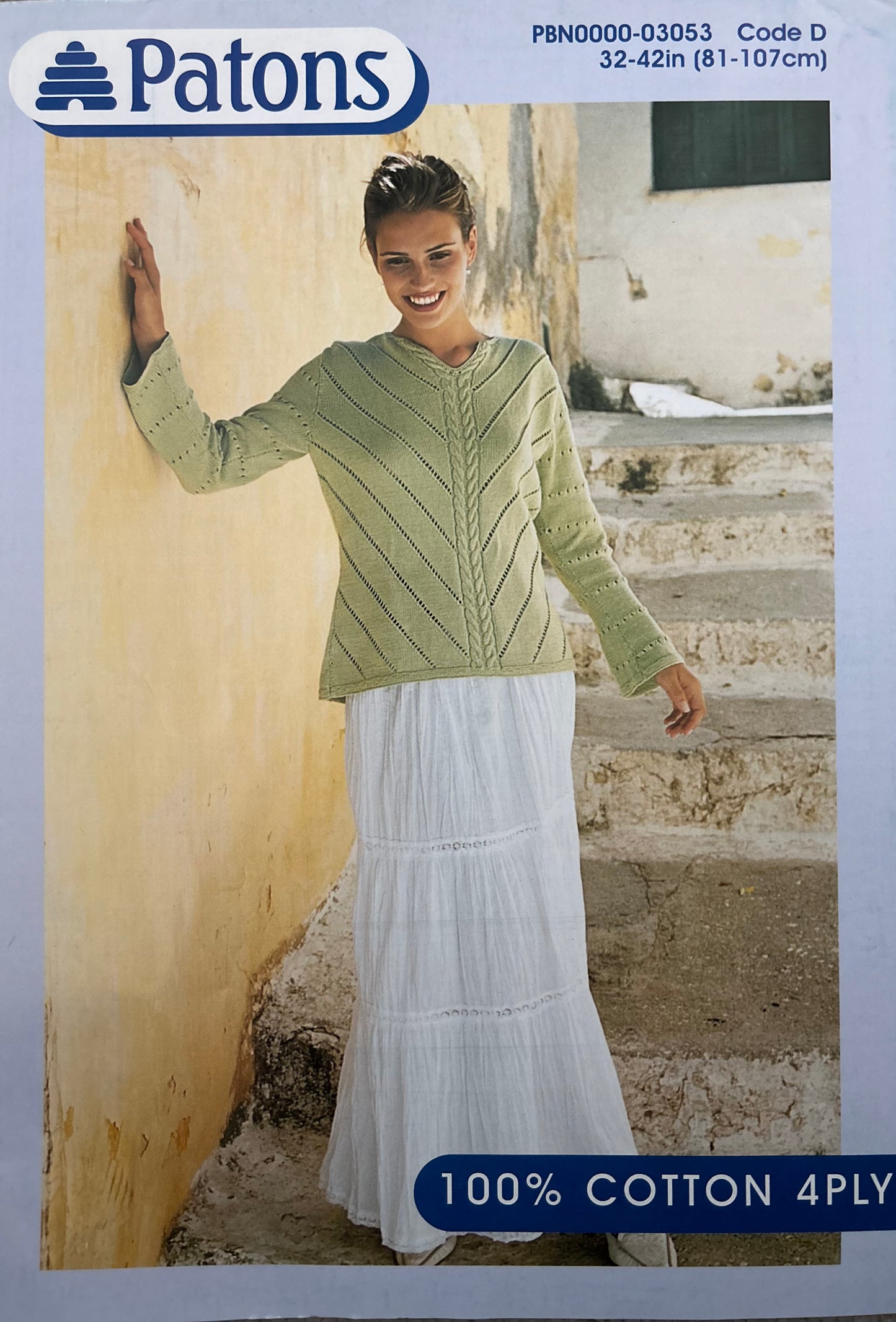 Knitting Pattern 3053 - Cabled Lacy Tunic in Cotton 4 Ply