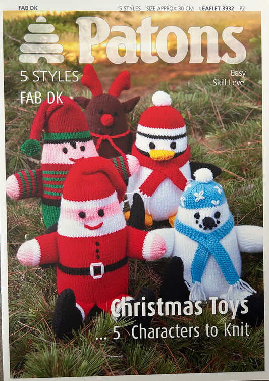 Knitting Pattern Booklet  3932 - Christmas Toys In Fab DK