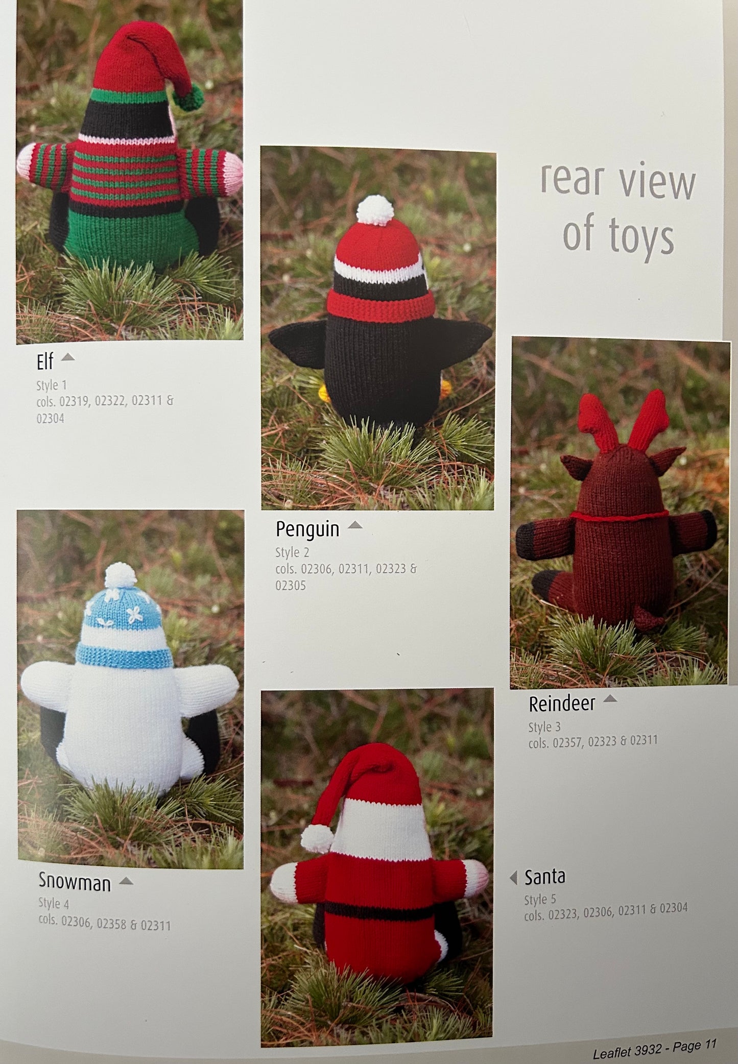 Knitting Pattern Booklet  3932 - Christmas Toys In Fab DK