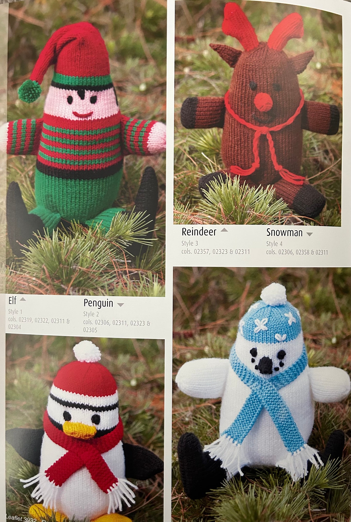 Knitting Pattern Booklet  3932 - Christmas Toys In Fab DK