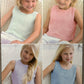 Knitting Pattern 2075 - Girls Cotton Tops in 4 Ply