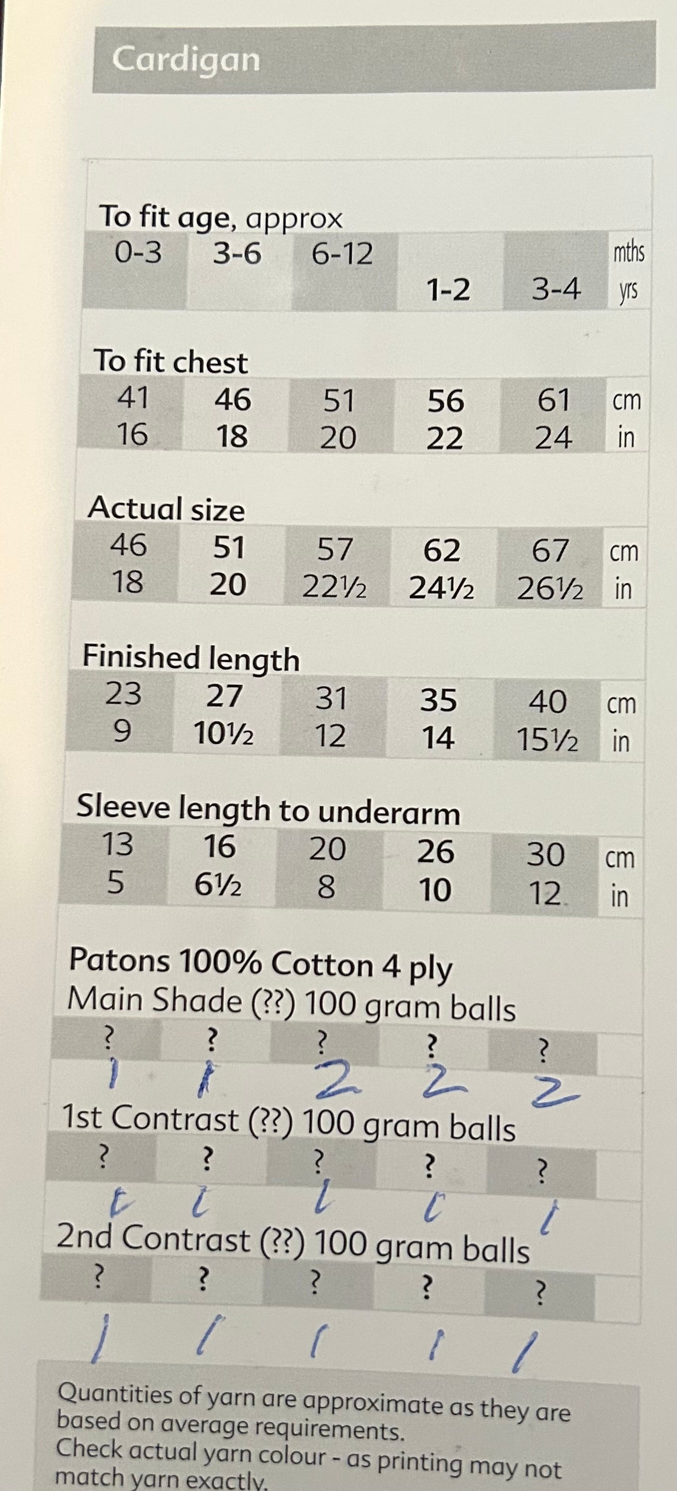 Knitting Pattern 3550 - Bobble Cardigan in Cotton 4 Ply