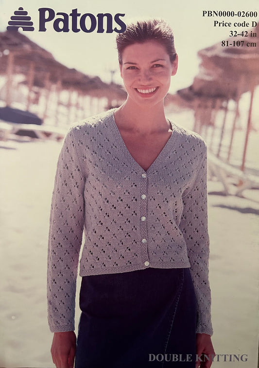 Knitting Pattern 2600 - Ladies Cardigan in DK