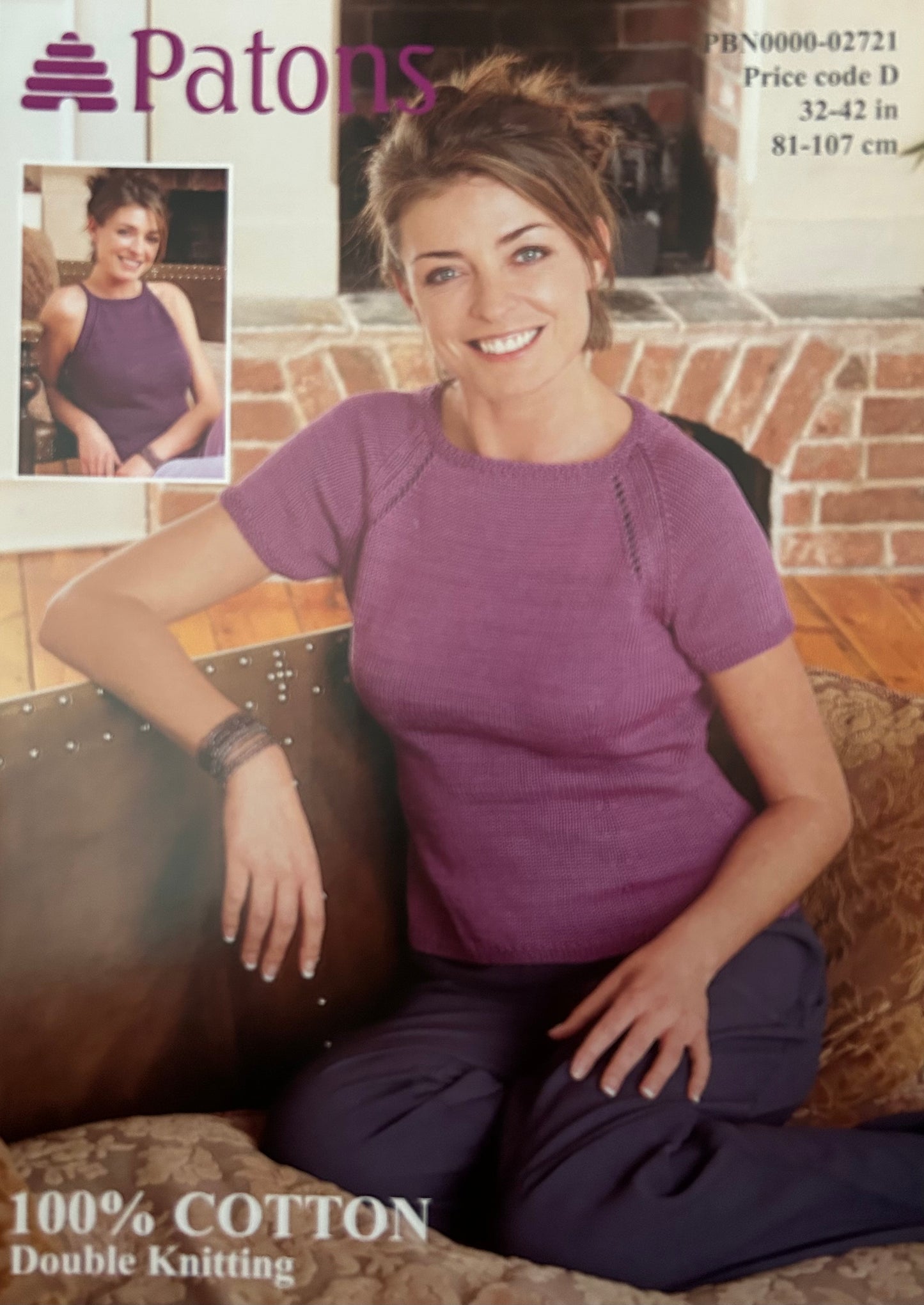Knitting Pattern 2721 - Short Sleeved Sweater & Vest  in Cotton DK