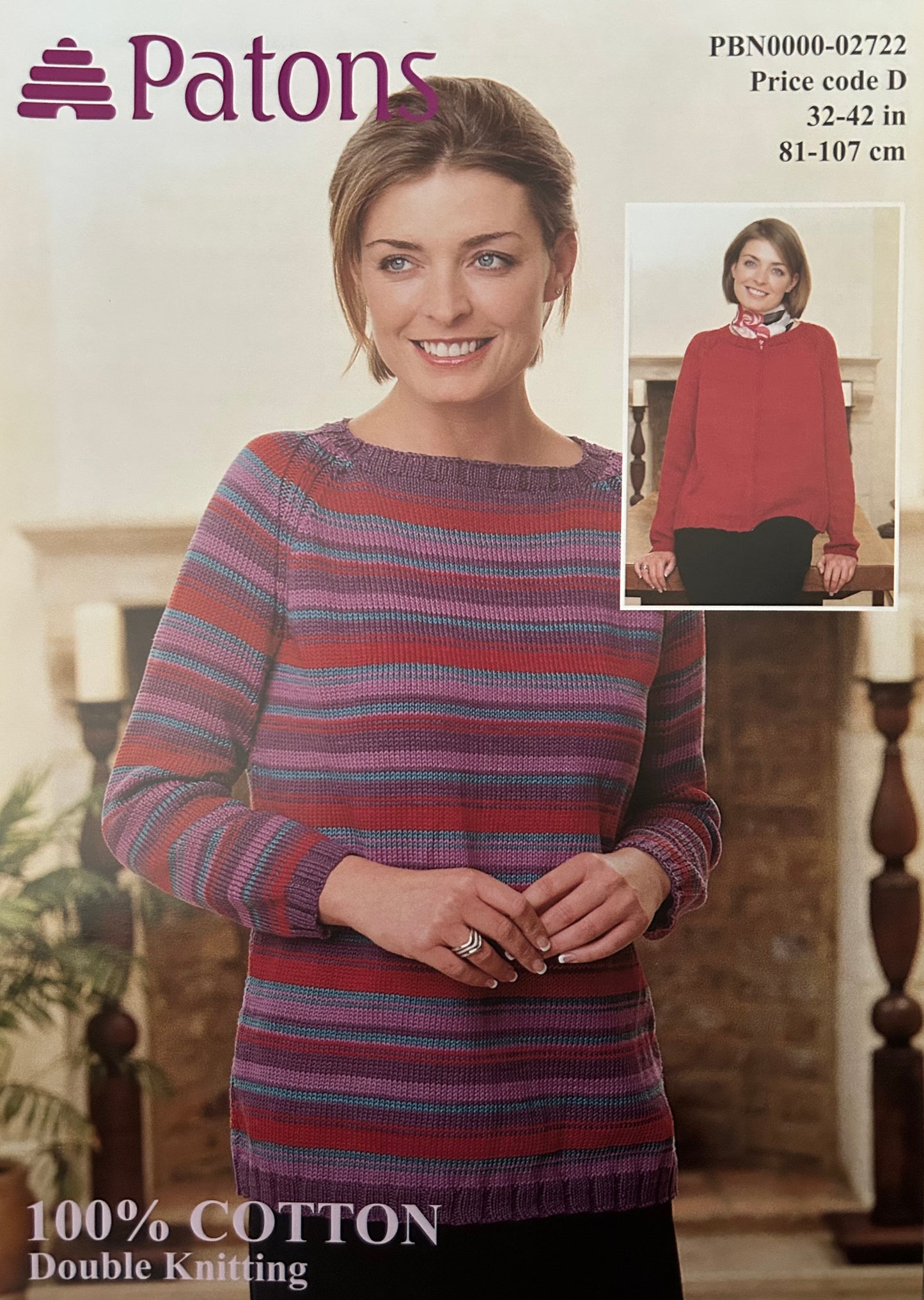 Knitting Pattern 2722 - Striped Sweater & Cardigan in Cotton DK