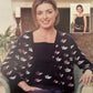Knitting Pattern 2726 - Flower Motif Twin Set in Cotton 4 Ply