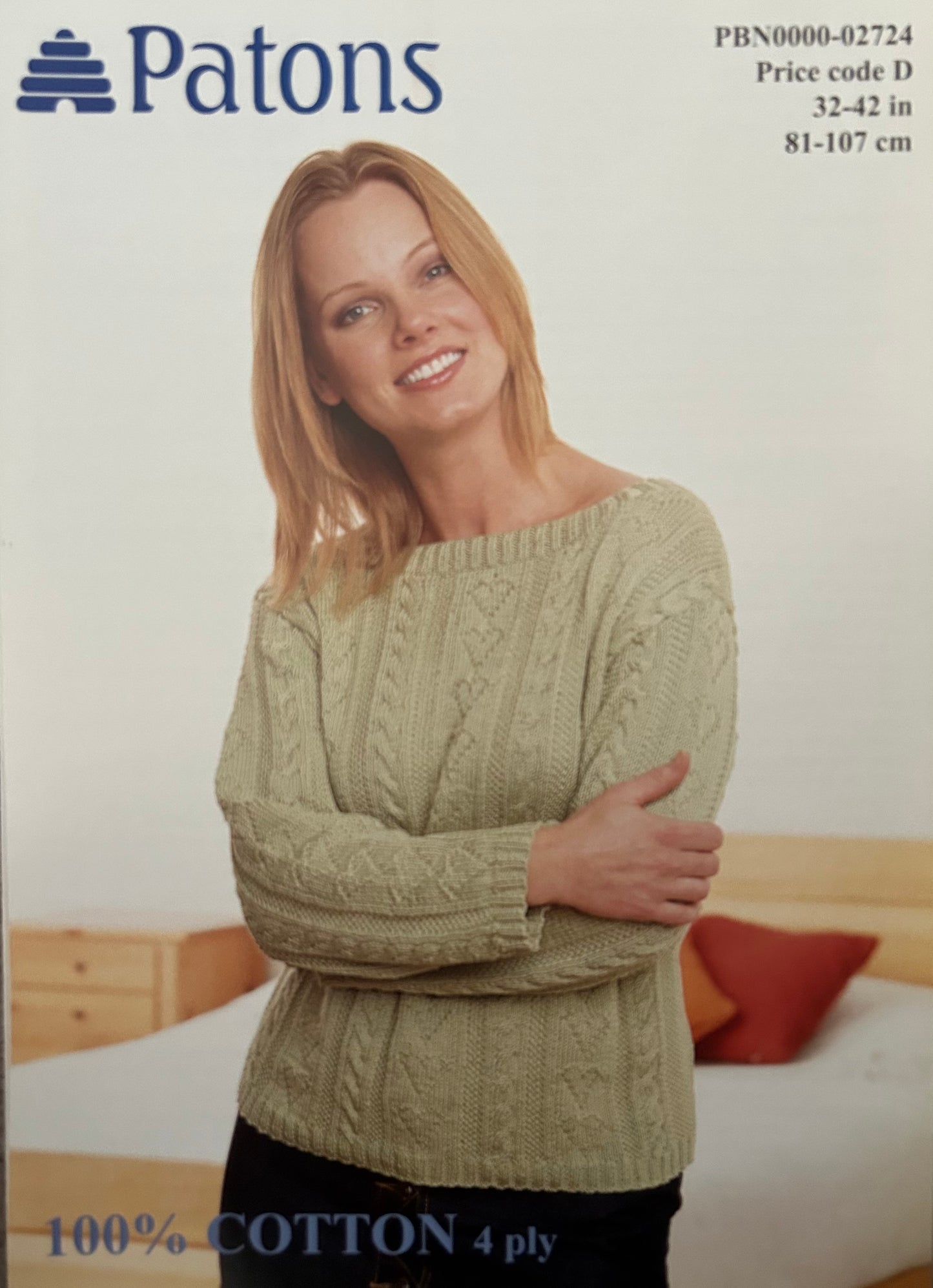 Knitting Pattern 2724 - Textured Sweater in Cotton 4 Ply