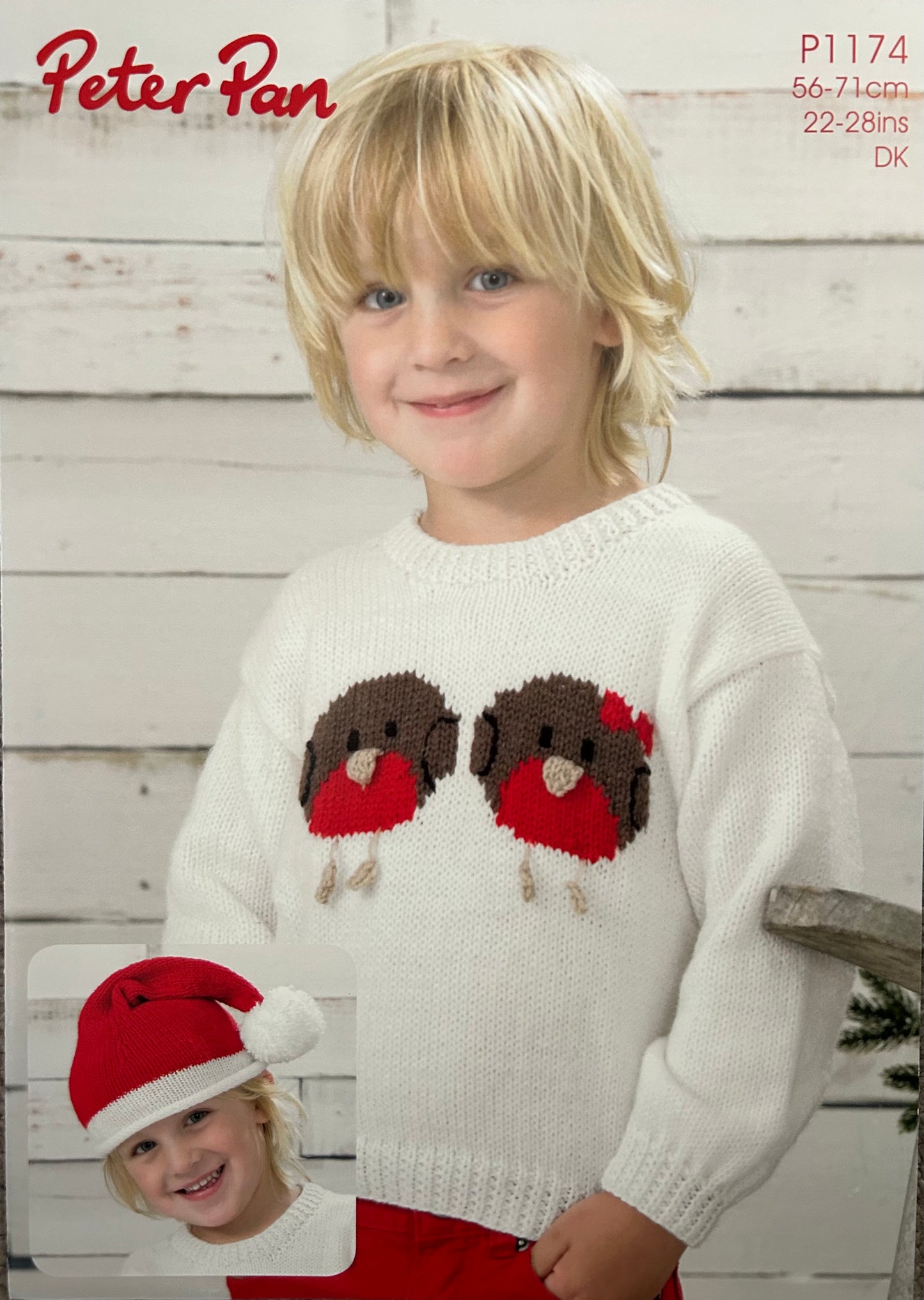 Knitting Pattern 1174 - Robin Sweater & Hat in Peter Pan DK