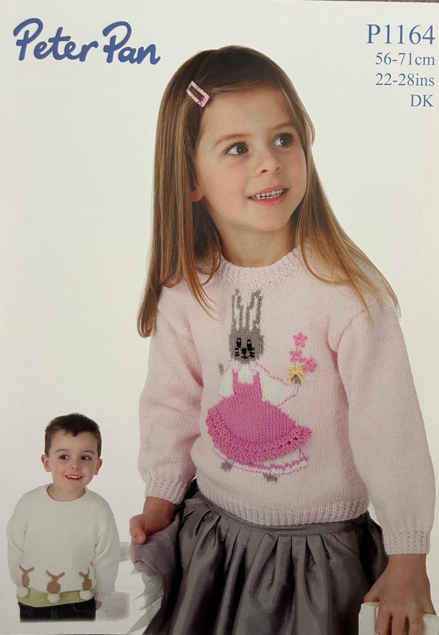 Knitting Pattern 1164 - Rabbit Sweaters In Peter Pan DK