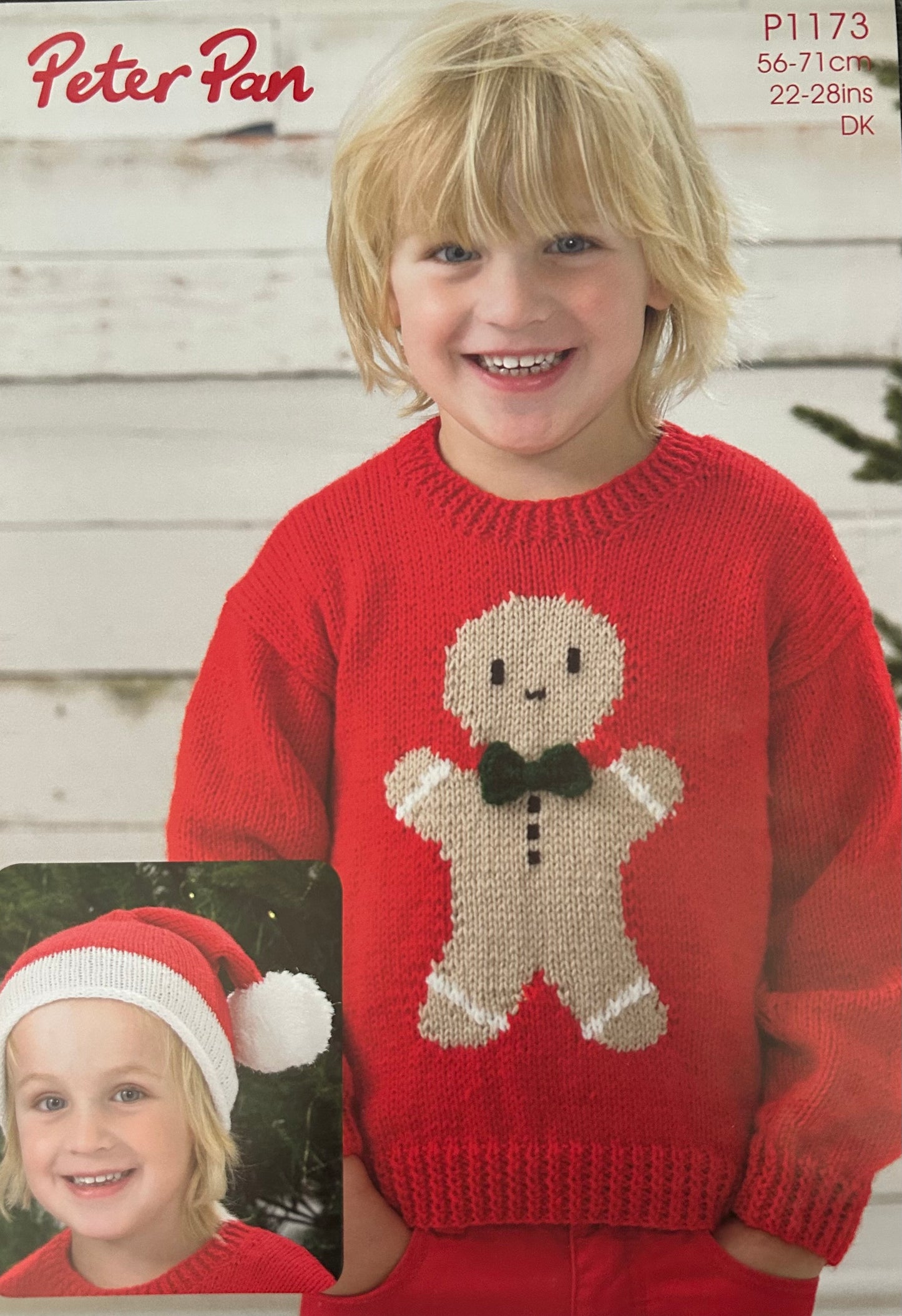 Knitting Pattern 1173 - Gingerbread Sweater & Hat in Peter Pan DK