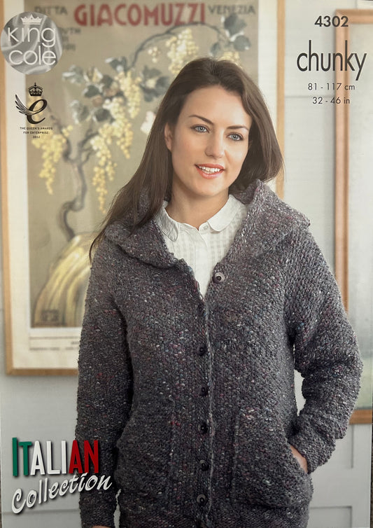 Knitting Pattern 4302 - Hoody & Top in Verona Chunky
